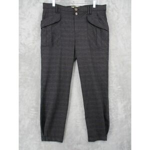 Democracy Pants Womens‎ 12 Plaid Tapered Preppy Slimming Pockets Stretch Knit